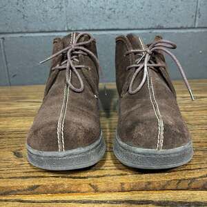 Vintage Y2K Lower East Side Brown Suede Platform Chukka Boots Womens 10